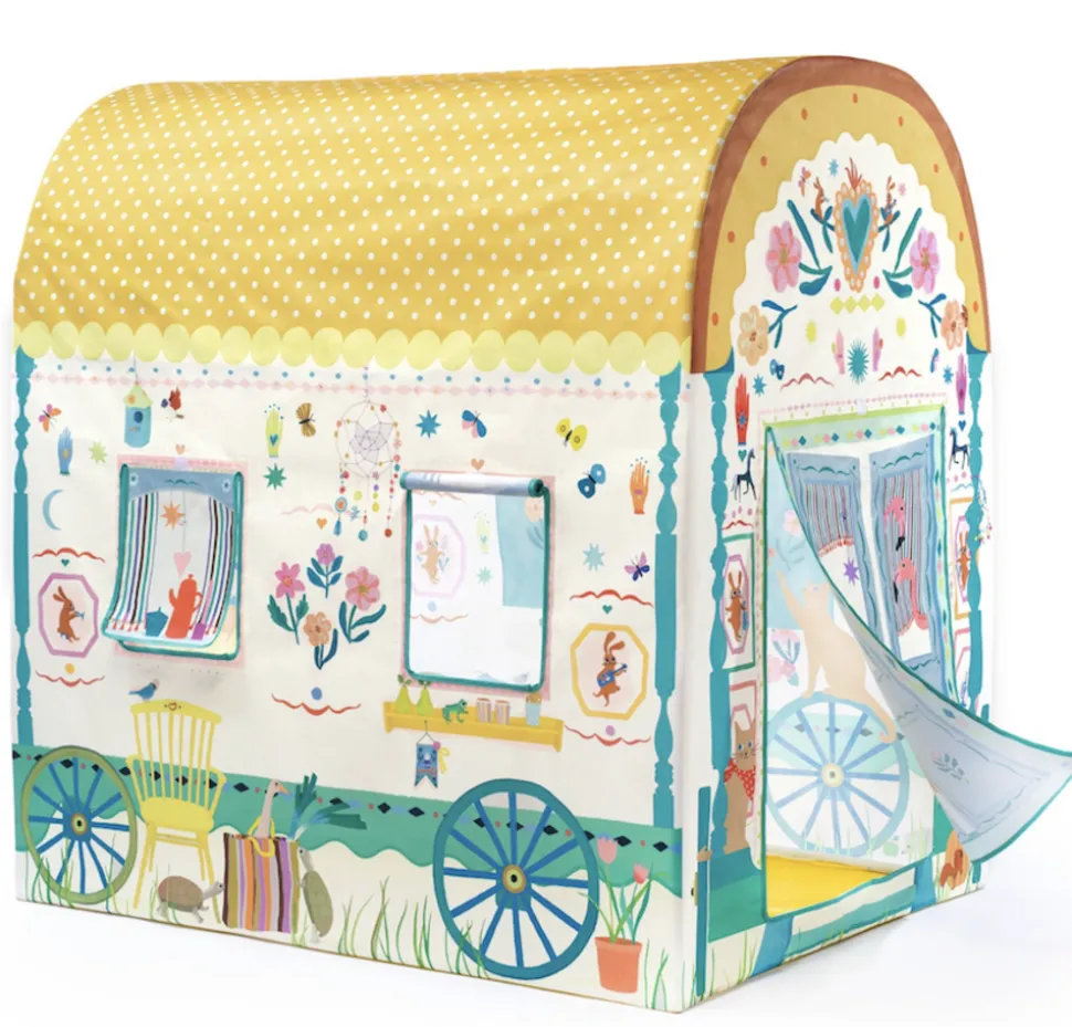 DJECO - Grande maisonnette roulotte