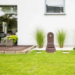 DOMMARTIN - Fontaine citadine style corten (ral mars 2525) avec robinet standard dommartin h. 70cm x l. 35cm