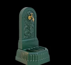 DOMMARTIN - Fontaine triton vert anglais avec robinet standard h. 70cm x l. 35cm