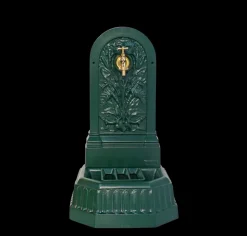 DOMMARTIN - Fontaine triton vert anglais avec robinet standard h. 70cm x l. 35cm