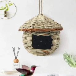 DOWNYPAWS - 2 décorations de nid d'oiseau tissées à la main