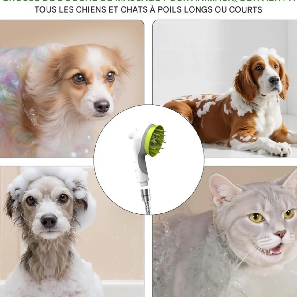 DOWNYPAWS - 2 en 1 pomme de douche