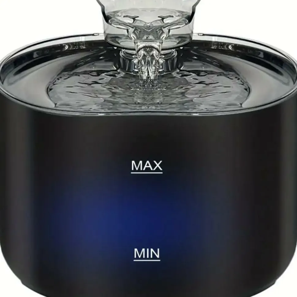 DOWNYPAWS - Abreuvoir Ultra Silencieux De 2,2 L/74 Oz Pour Chat, Avec Vaporisateur En Forme De Chat Et 8 Filtres