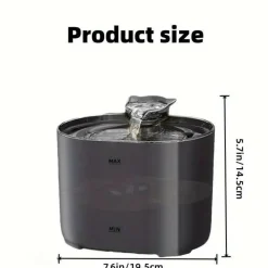 DOWNYPAWS - Abreuvoir Ultra Silencieux De 2,2 L/74 Oz Pour Chat, Avec Vaporisateur En Forme De Chat Et 8 Filtres