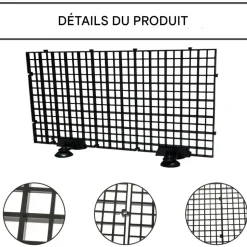 DOWNYPAWS - Accessoires d'aquarium-grille pour aquarium ventouse-8 pièces 30*15cm 10 clips gratuits