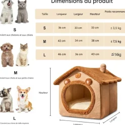 DOWNYPAWS - Amovible lit pour chien