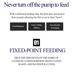 DOWNYPAWS - Anneau d'alimentation flottant pour aquarium - anti - dispersion, pour petits poissons tropicaux