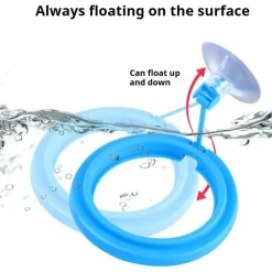 DOWNYPAWS - Anneau nourrisseur flottant anti-dispersion pour aquarium