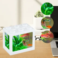 DOWNYPAWS - Aquarium betta miniature en acrylique transparent