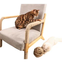 DOWNYPAWS - Arbre à chat corde en coton -corde de chanvre artisanale diy-8 mm 20 m