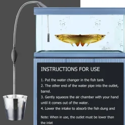 DOWNYPAWS - Aspirateur à gravier pour aquarium - kit de nettoyage