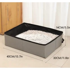 DOWNYPAWS - Bac à litière pour chat portable