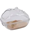 DOWNYPAWS - Bac à litière pour chat pour hamster -13*9*9cm 360° transparent