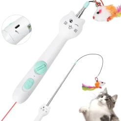 DOWNYPAWS - Baguette rétractable pour chat avec laser