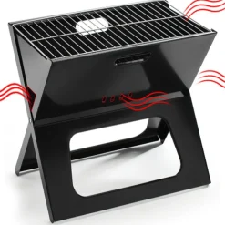 DOWNYPAWS - Barbecue portable pliable pour l'extérieur