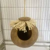 DOWNYPAWS - Boîte d'oiseau en coque de noix de coco pour la reproduction et la décoration type de cordon