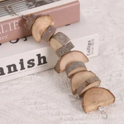 DOWNYPAWS - Boucles de bois de pomme pour rongeurs, snacks et jouets de mastication semi-circulaire