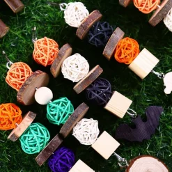 DOWNYPAWS - Boucles de perles en bois de pomme pour rongeurs type a