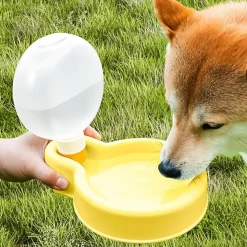 DOWNYPAWS - Bouteille d'eau pour chien pliable-grande bouteille jaune