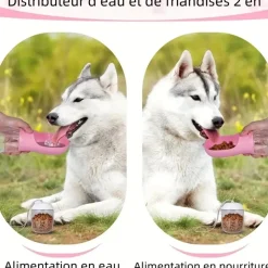 DOWNYPAWS - Bouteille d'eau portable pour chat et chien 550ml