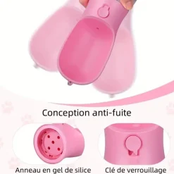 DOWNYPAWS - Bouteille d'eau portable pour chat et chien 550ml