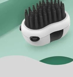 DOWNYPAWS - Brosse de bain et de massage pour chien style panda double usage humide et sec