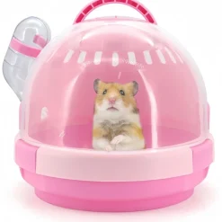 DOWNYPAWS - Cage de transport - plastique avec bouteille d'eau pour petits animaux