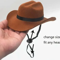 DOWNYPAWS - Chapeau de cowboy pour chat, idéal pour photos