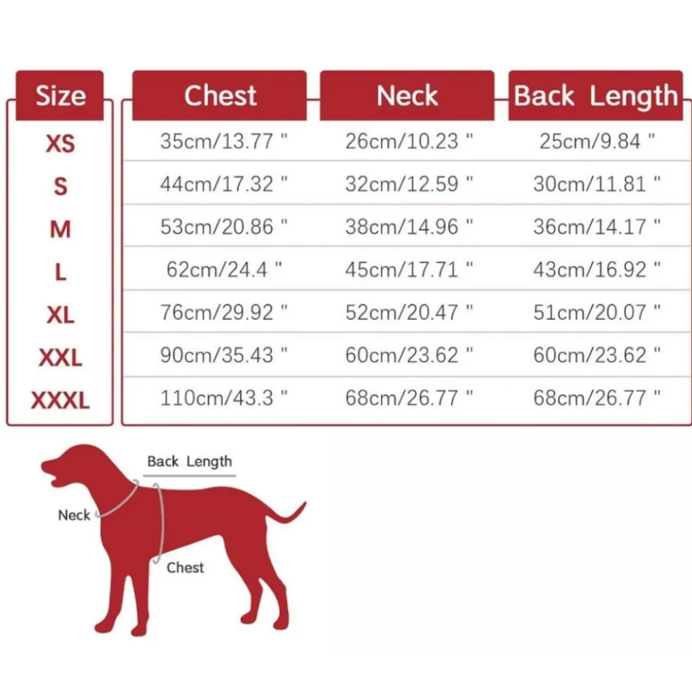 DOWNYPAWS - Chaud manteau protections pour chien,manteau épais en coton coupe-vent pour chien