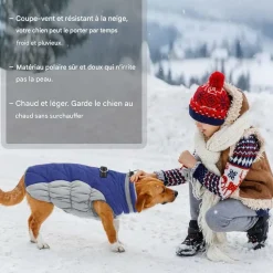 DOWNYPAWS - Chaud manteau protections pour chien,manteau épais en coton coupe-vent pour chien