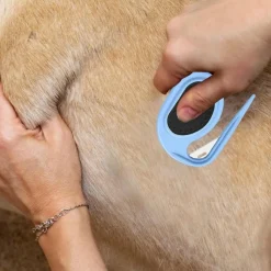 DOWNYPAWS - Ciseaux de toilettage pour chien knotting 2 articles-noir + bleu