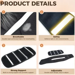 DOWNYPAWS - Collier de soutien post - opératoire respirant et solide avec protection anti - traction pour chien