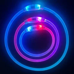 DOWNYPAWS - Collier lumineux rechargeable pour chien taille l : 70 cm de circonférence
