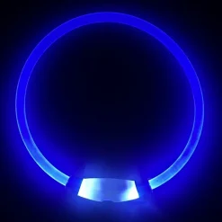DOWNYPAWS - Collier lumineux rechargeable pour chien bleu taille s, circonférence 30 cm