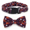 DOWNYPAWS - Collier pour chien d'halloween avec motifs de citrouille, fantôme et chauve - souris taille s : 1,5*40cm violet
