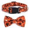 DOWNYPAWS - Collier pour chien d'halloween avec motifs de citrouille, fantôme et chauve - souris taille s : 1,5*40cm couleur orange