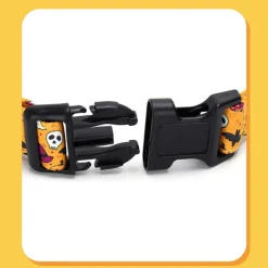 DOWNYPAWS - Collier pour chien d'halloween avec motifs de citrouille, fantôme et chauve - souris xl : 2,5*70cm jaune