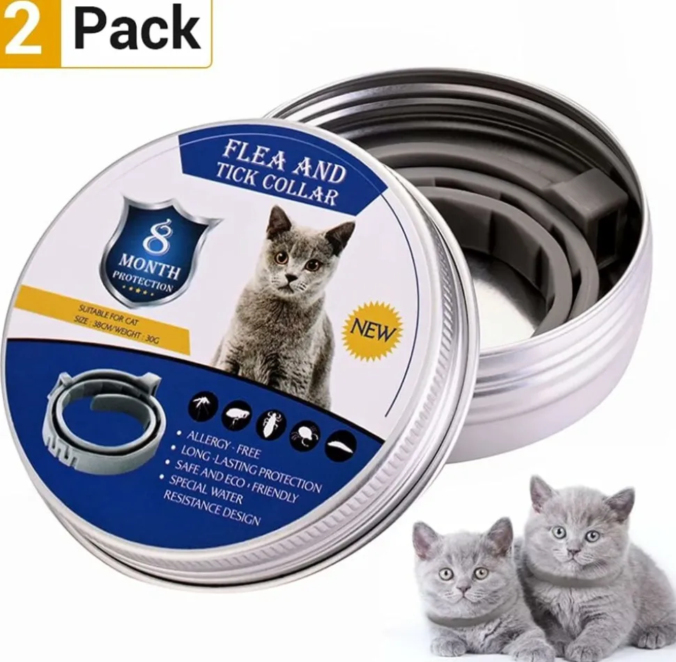 DOWNYPAWS - Colliers anti - puces et anti -tiques, lot de 2 pour chiens