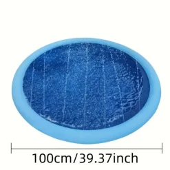 DOWNYPAWS - Coussin d'eau-piscine pour chiens-aire de jeux pour piscine pour chiens-version épaissie de 1 m