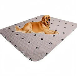 DOWNYPAWS - Coussinet urinaire pour chien:4 couches en polyester souple anti-fuite réutilisable grand format lavable 70cm x 100cm