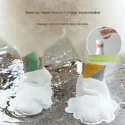 DOWNYPAWS - Couvoirs à pied jetables pour chien, non tissés, anti - glissement et imperméables taille m downypaws