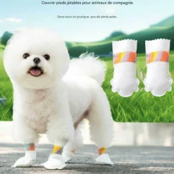 DOWNYPAWS - Couvoirs à pied d'animaux jetables, non tissés et anti - glissants taille m downypaws