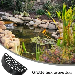 DOWNYPAWS - Décoration d'aquarium-grotte aux crevettes-- noires