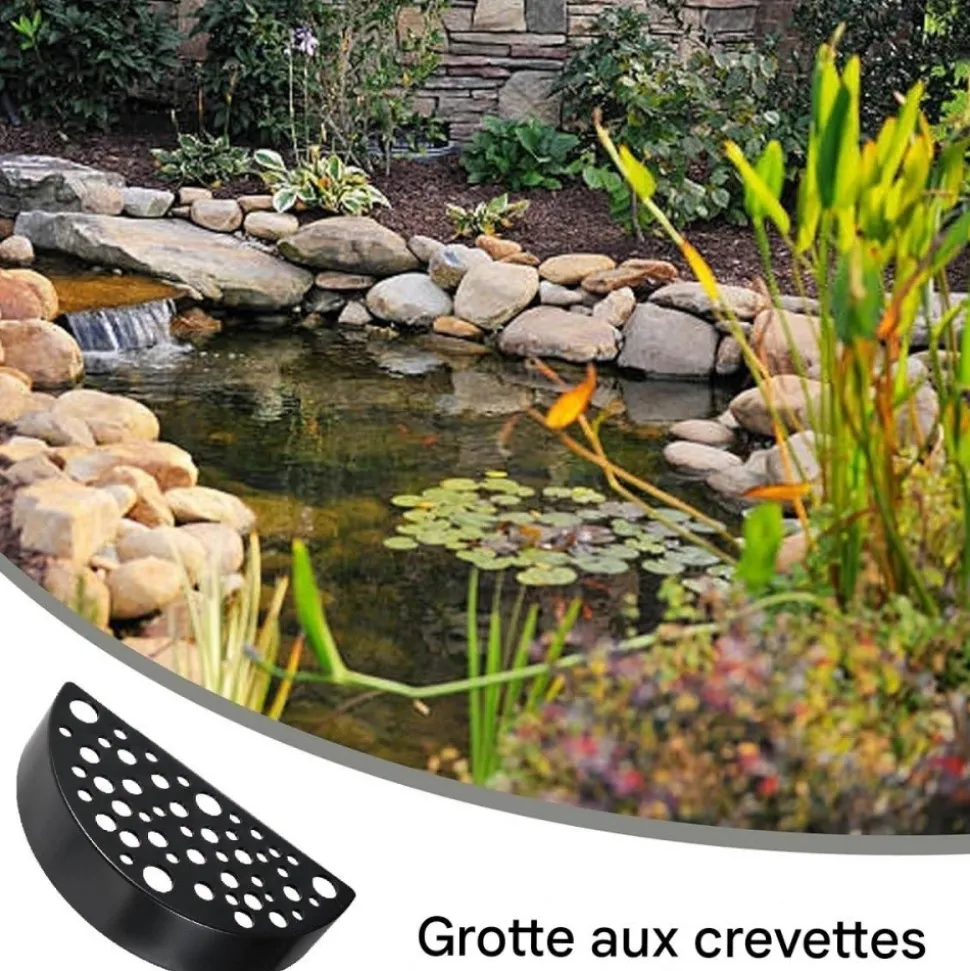 DOWNYPAWS - Décoration d'aquarium-grotte aux crevettes-- noires