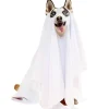 DOWNYPAWS - Déguisement de chien fantôme d'halloween - blanc - 125*72cm - taille grande