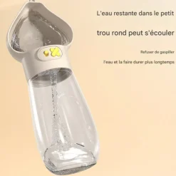 DOWNYPAWS - Distributeur d'eau de pour chiens, bol portable avec fonction eau et nourriture, design pratique, étanche et facile à utiliser