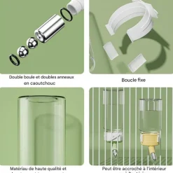 DOWNYPAWS - Distributeur d'eau - suspendu pour petits animaux