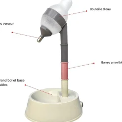 DOWNYPAWS - Distributeur d'eau sur pied chien et chat évolutif