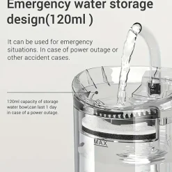 DOWNYPAWS - Distributeur D'eau De 60,87 Oz Avec Robinet Pour Chat