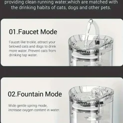 DOWNYPAWS - Distributeur D'eau De 60,87 Oz Avec Robinet Pour Chat